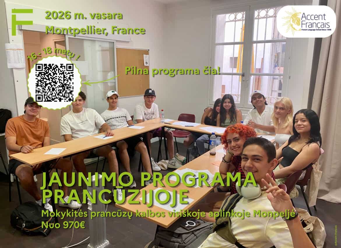 Jaunimo vasaros programa Prancūzijoje – „Accent Français“ (Monpeljė)