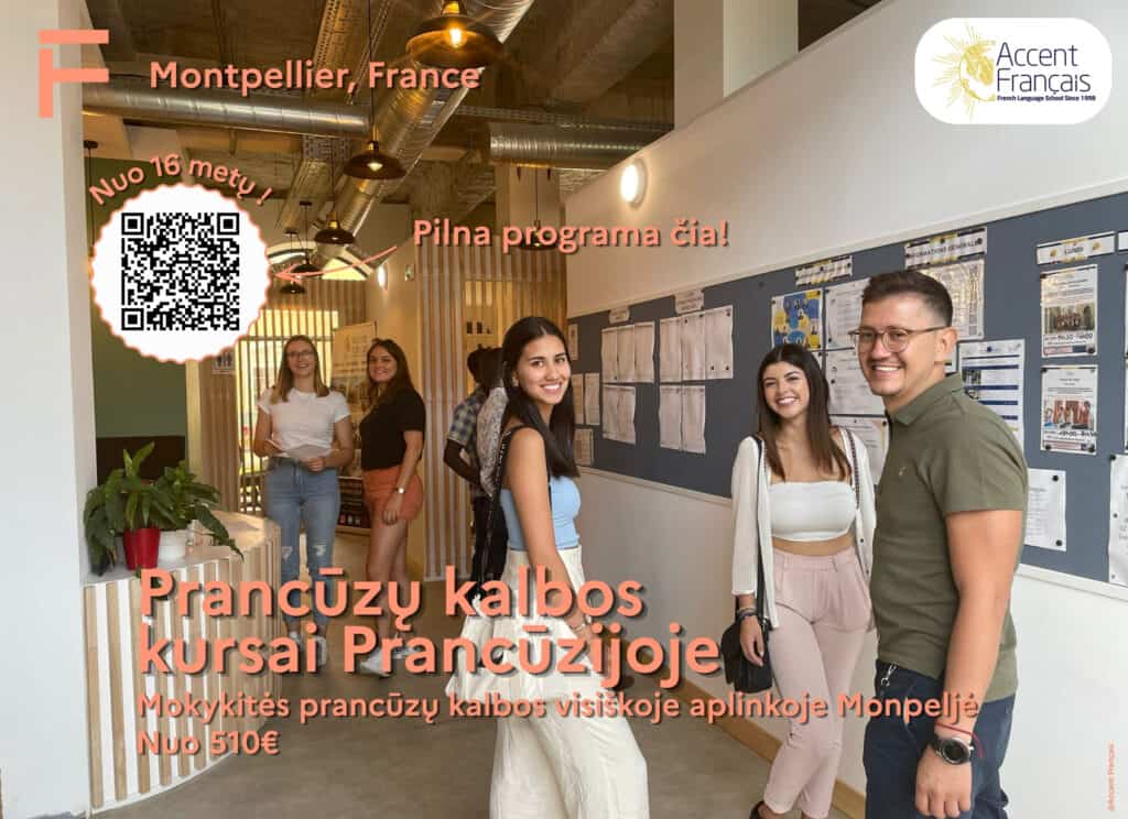 Prancūzų kalbos kursai Prancūzijoje – „Accent Français“ (Monpeljė)