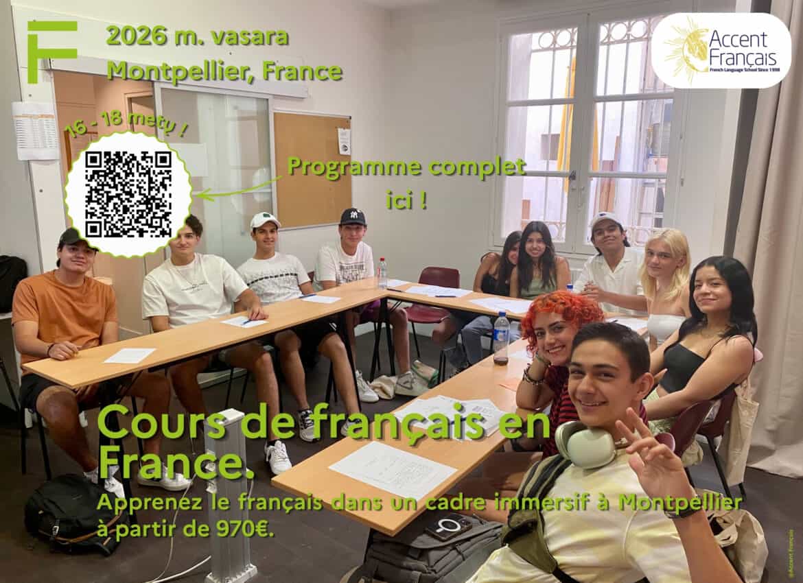 Programme junior été en France – Accent Français (Montpellier)
